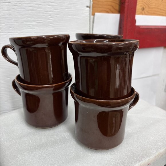 Terracraft International Mugs Set of 6 MCM Fluted Rim- Discontinued - Picture 4 of 12